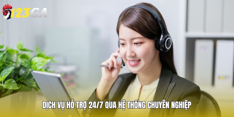  Dịch vụ hỗ trợ 24/7 qua hệ thống chuyên nghiệp